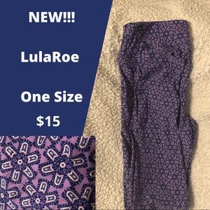 NEW LulaRoe Leggings - Fun Purple Print One Size